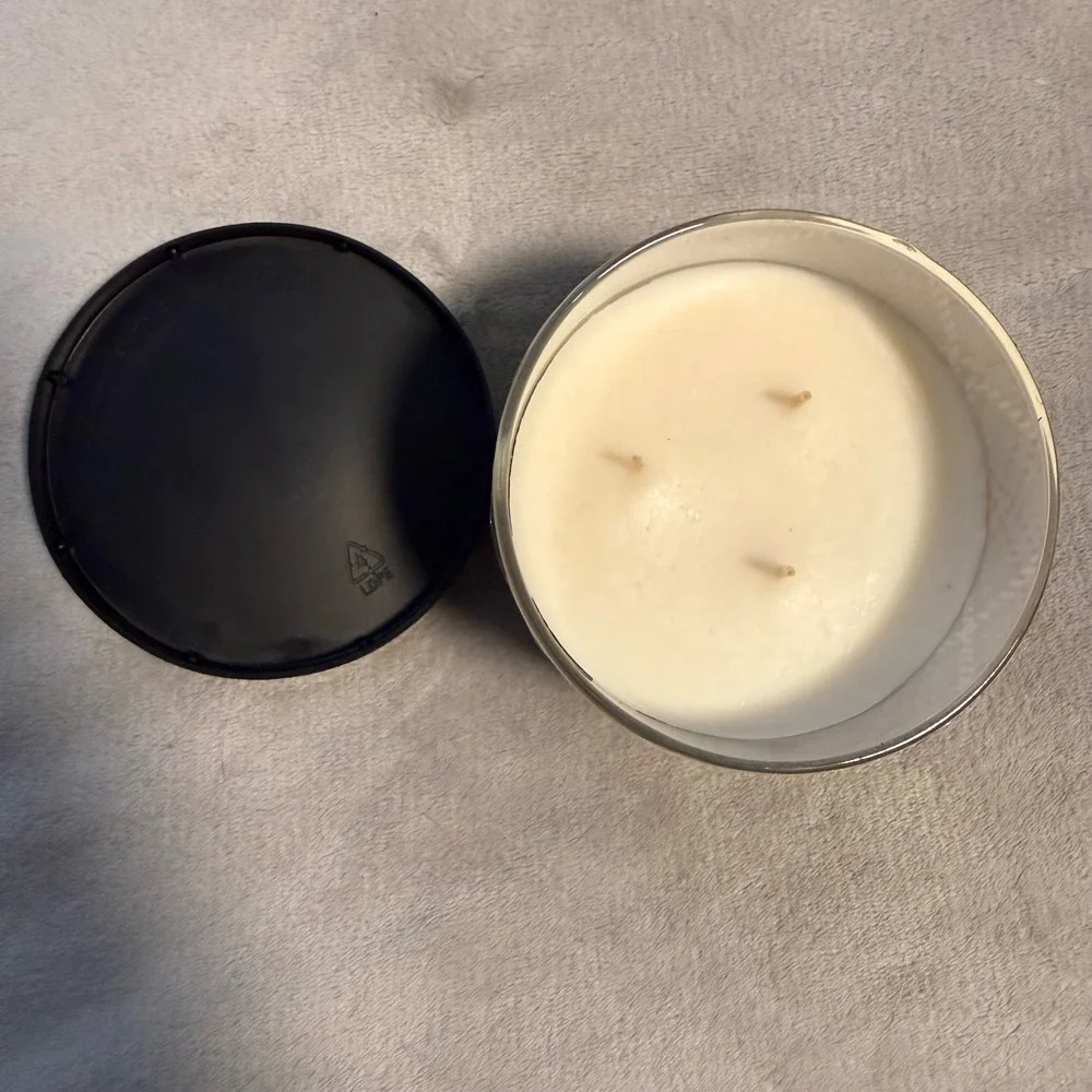 Mainstays Maple Pumpkin‎ Latte Candle 13oz 3 Wick Plaid Jar New